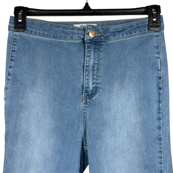 Free People SZ 29 Jeans Just Float on Flare Hi-Rise Stretch Frayed We The Free - Picture 2 of 10